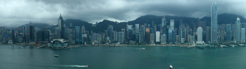 Hong Kong skyline view from Aqua bar