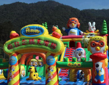 Bounce castle at hotel