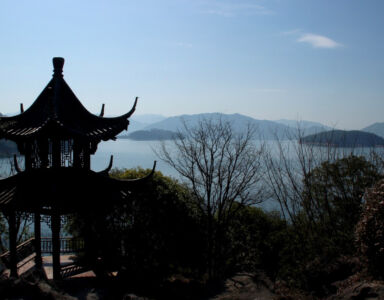 View along walking path