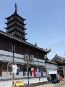 Interesting view from outside the temple Outside of temple