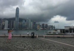 Nice view of Hong Kong on cloudy day