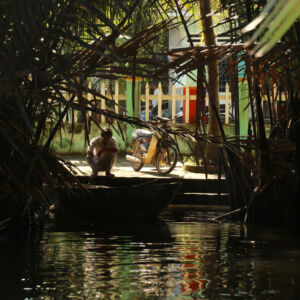 I think he is just sitting there smoking or something.