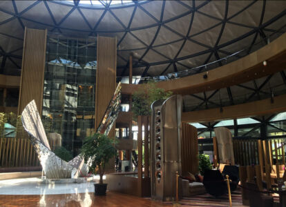 Lobby at the Crowne Plaza