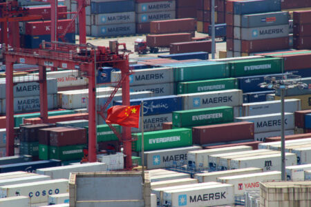 Containers ready for loading