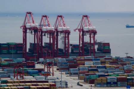 Containership and cranes