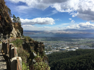 The path along a cliff