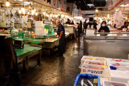 So many vendors inside the market selling fishes. Inside market