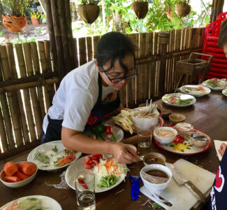 Chef Ton was a great teacher and host, teaching us several insider tips for Thai cooking. Chef Ton at Kindee restaurant