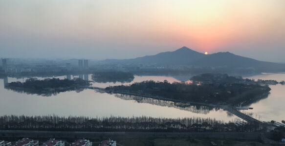 View from our room at The Westin Hotel Nanjing Sunrise at Xuanwu Lake