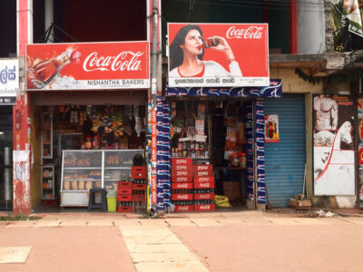 Coca-Cola is everywhere. Coke graphics and product