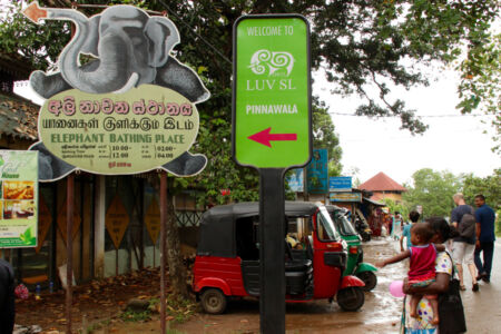 Pinnawala Elephant Orphanage Sign for Pinnawala