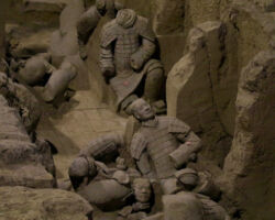 Broken terracota army