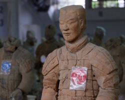 Close up of soldier