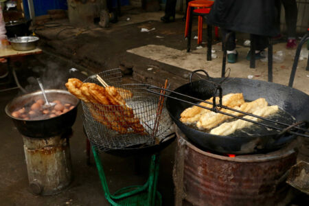 Tea eggs and churros