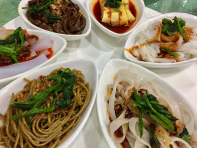 Noodle assortment dish
