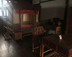 Bedroom inside the old house museum Old house bedroom