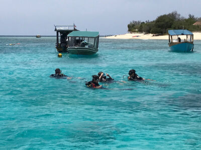 Scuba diving at Gili Meno Scuba divers
