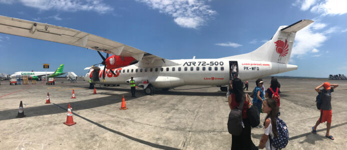 I kind of like walking to the planes for boarding. Boarding plane on tarmac