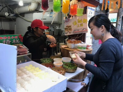 Lots of snack shacks all around Tianzi Fang Tianzi Fang snack shop