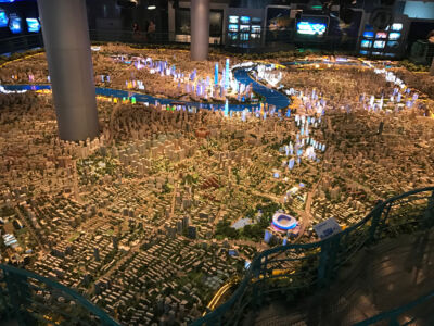 A portion of the model as seen from upper gallery. SUPEC overview