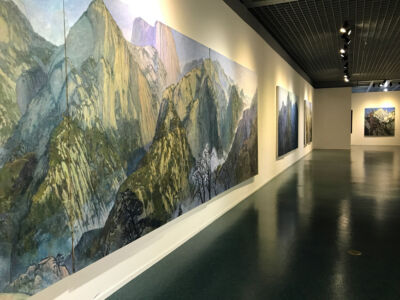 Oil paintings of Huashan Mountains Oil painting of Huashan