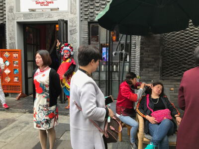 Ear cleaning on the street at Zhai Xiang Zi