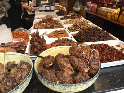 Oh, just heads, guts, and other parts. Animal parts