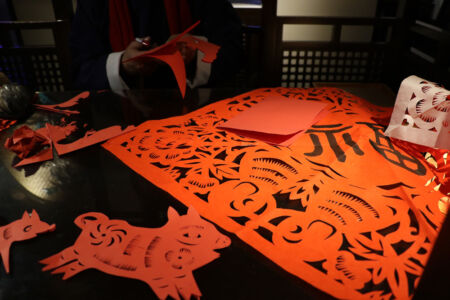 A bit more skillful than making snowflakes Paper cutting