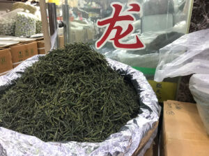 At Daning most shops selling bulk teas. Bulk tea