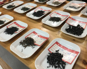 Vendors are quiet happy to show the quality of their teas. tea samples