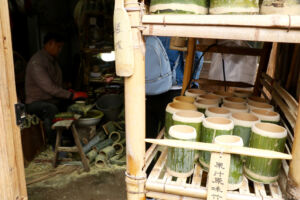 Bamboo items in shop