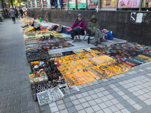 Vendors on sidewalk