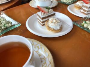 High tea was a treat. High tea in the bar